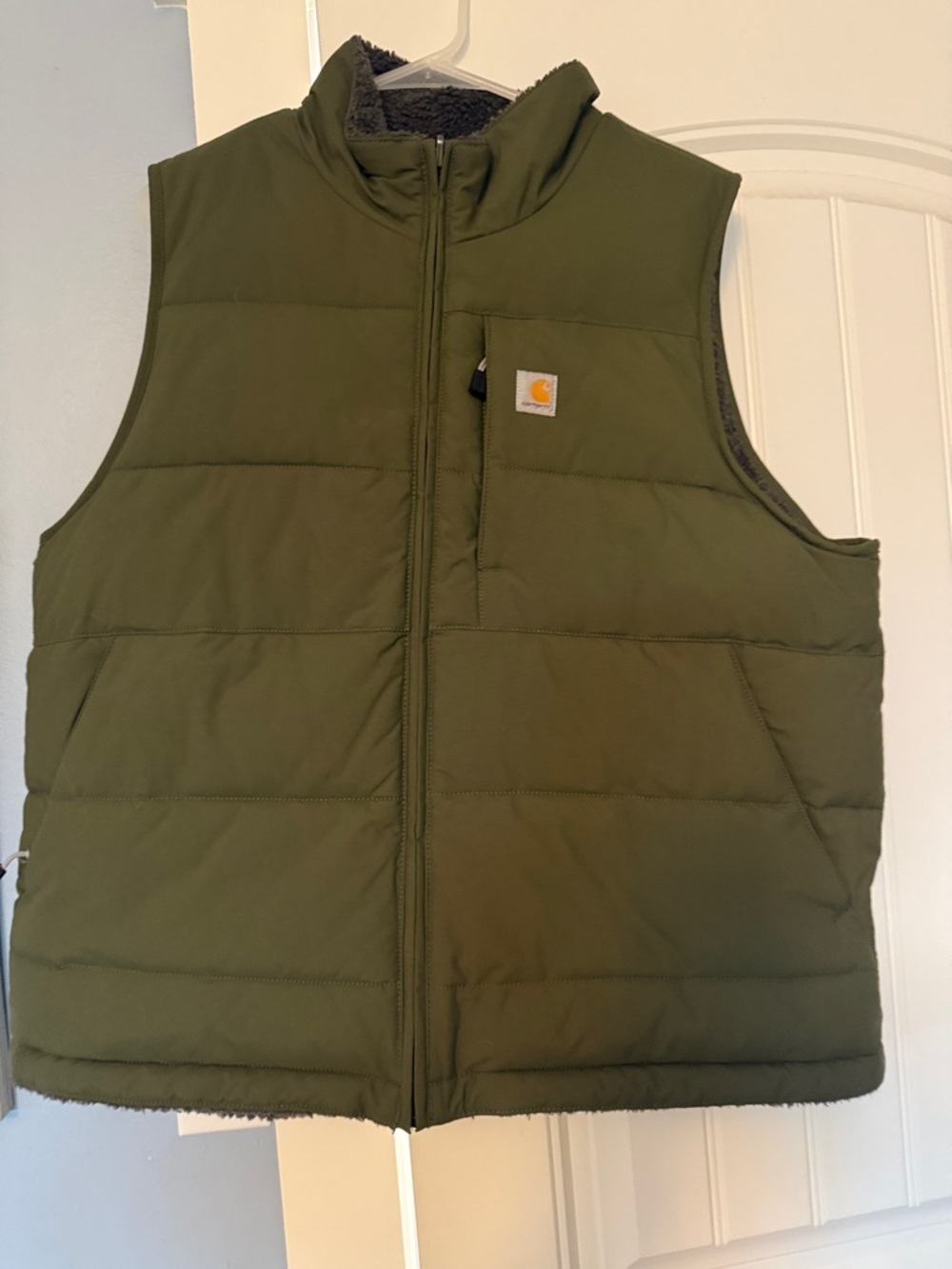 Carhartt Olive Green Quilted Work Vest